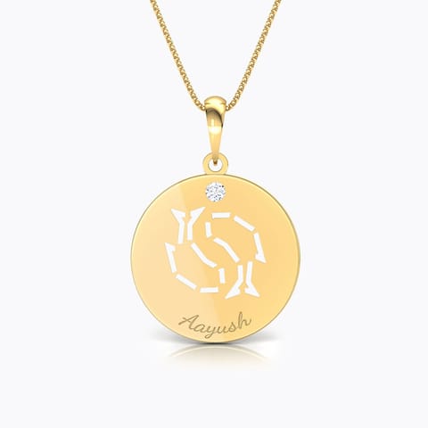 Pisces Personalised Zodiac Pendant