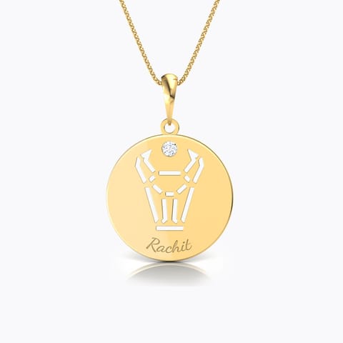 Taurus Personalised Zodiac Pendant