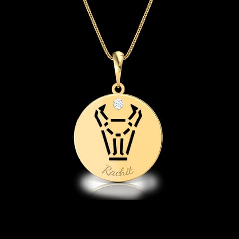 Taurus Personalised Zodiac Pendant