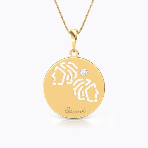 Gemini Personalised Zodiac Pendant