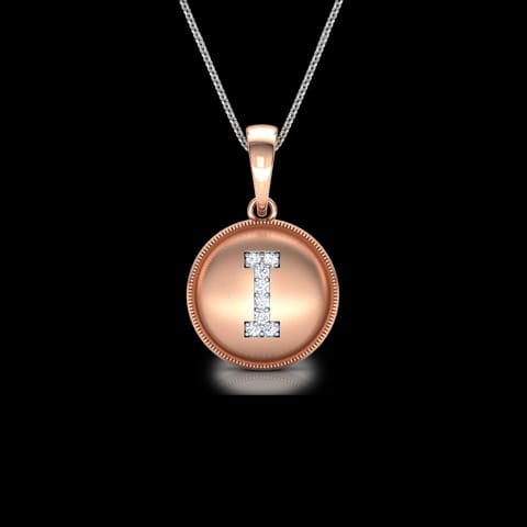 Alphabet I Diamond Pendant
