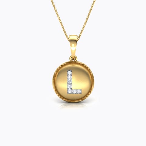 Alphabet L Diamond Pendant