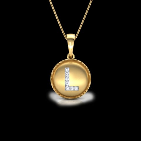 Alphabet L Diamond Pendant