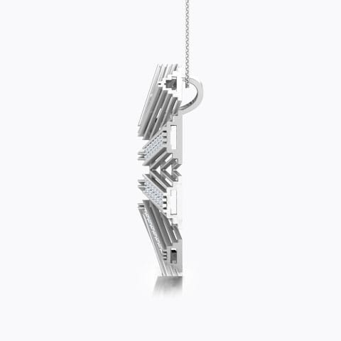Eros Stepped Circular Diamond Pendant
