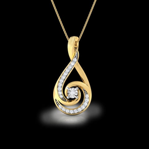 Swirl Miracle Plate Diamond Pendant Swirl Miracle Plate Diamond Pendant