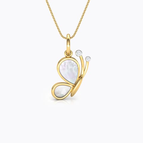 Sparkly Butterfly Kids' Gemstone Pendant