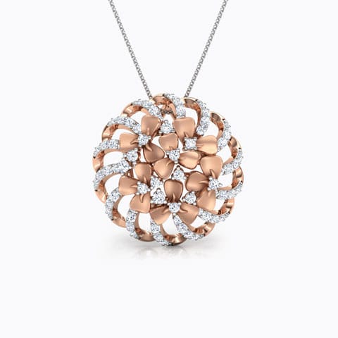 Trillium Floral Diamond Pendant