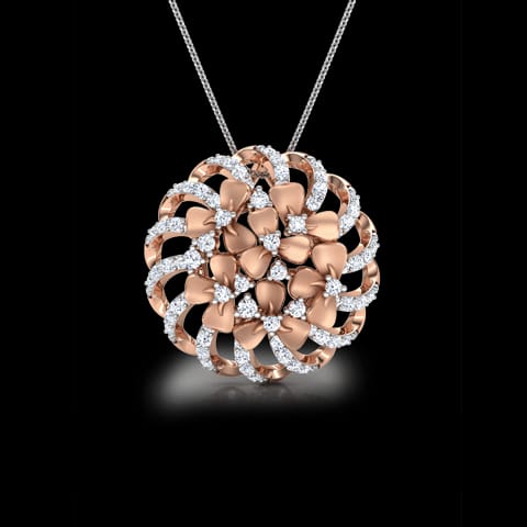 Trillium Floral Diamond Pendant