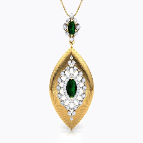 Marquise Brocade Pendant