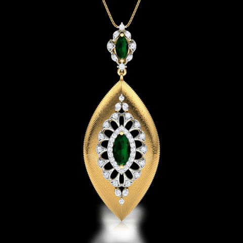 Marquise Brocade Pendant