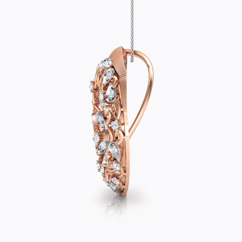 Circular Filigree Brocade Pendant