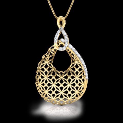 Kim Trellis Diamond Pendant