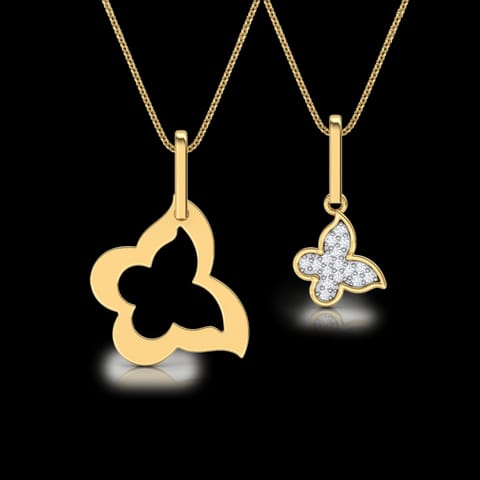 Flutter Mother and Daughter Duo Pendant