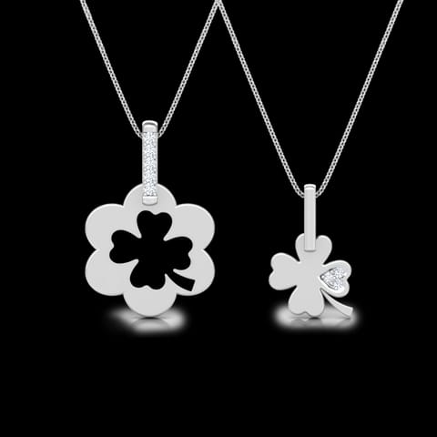 Clover Mother and Daughter Duo Diamond Pendant Clover Mother and Daughter Duo Diamond Pendant