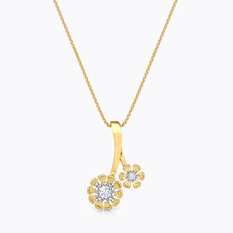 Duo Floret Diamond Pendant
