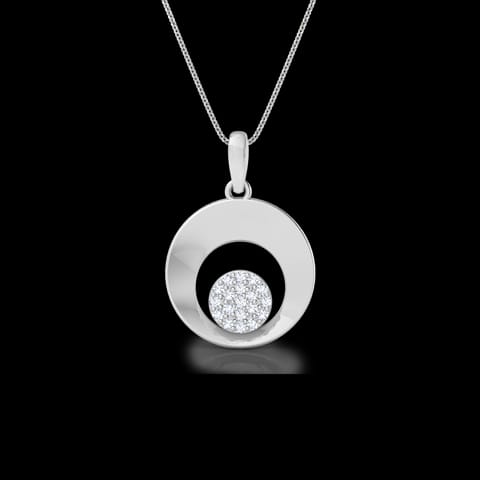 Diamond Clustered Loop Pendant
