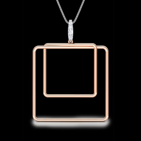 Minimalistic Quad Diamond Pendant
