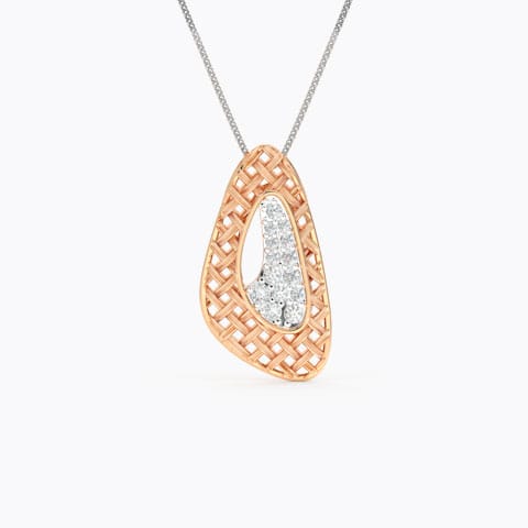 Asymmetric Twill Diamond Pendant Asymmetric Twill Diamond Pendant
