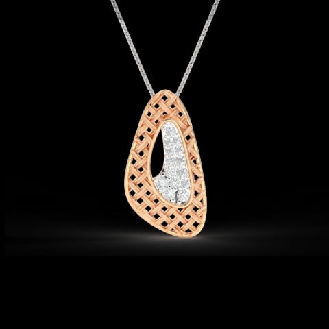 Asymmetric Twill Diamond Pendant Asymmetric Twill Diamond Pendant