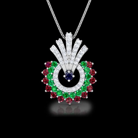 Hrishita Vibrant Gemstone Pendant Hrishita Vibrant Gemstone Pendant