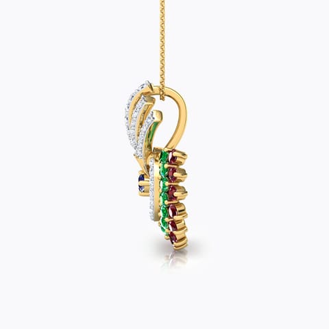 Hrishita Vibrant Gemstone Pendant Hrishita Vibrant Gemstone Pendant