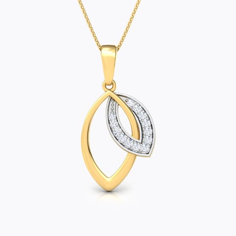 Duo Petals Diamond Pendant