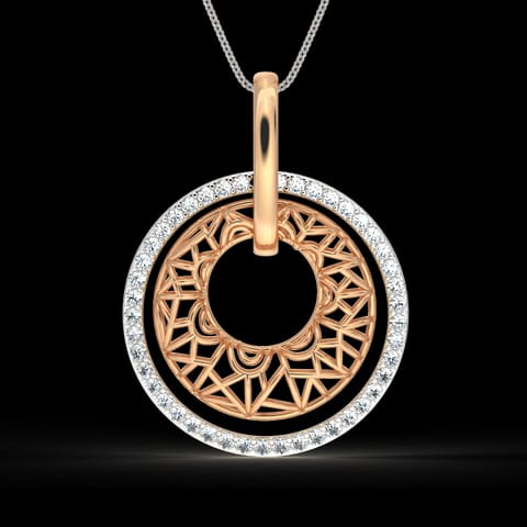 Aztec Halo Mesh Diamond Pendant Aztec Halo Mesh Diamond Pendant