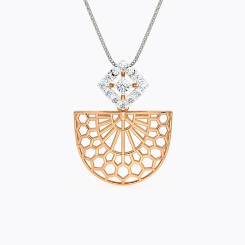 Flare Mesh Diamond Pendant