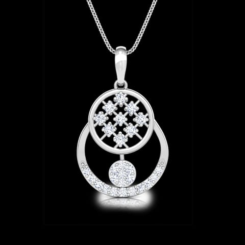 Overlay Cluster Diamond Pendant Overlay Cluster Diamond Pendant