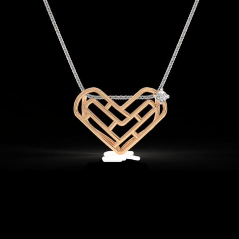 Maze Heart Diamond Pendant