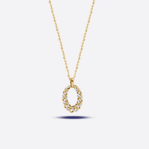 Graceful Entwined Diamond Pendant