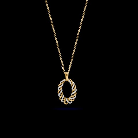 Graceful Entwined Diamond Pendant