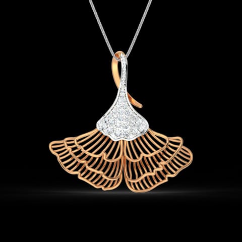 Ginko Leaf Diamond Pendant Ginko Leaf Diamond Pendant