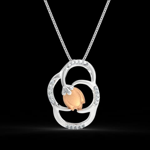 Enclosed Tulip Diamond Pendant Enclosed Tulip Diamond Pendant