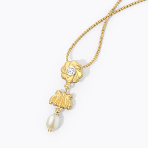 Krupali Floral Pearl Pendant