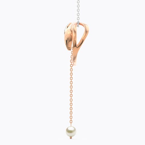 Encircled Leaflet Pearl Pendant