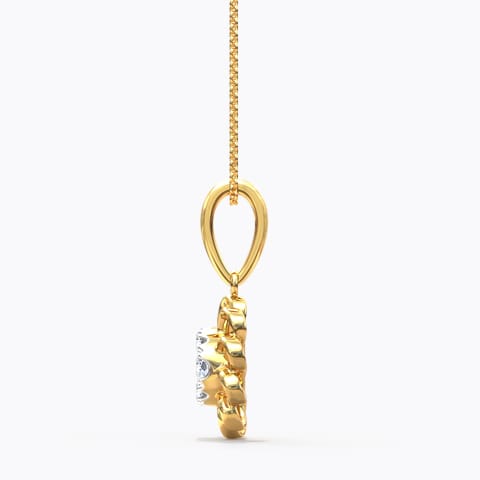 Dainty Blossom Diamond Pendant