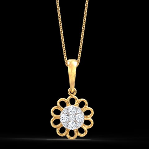 Dainty Blossom Diamond Pendant