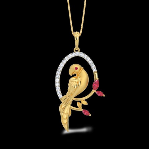 Playful Parrot Gemstone Pendant Playful Parrot Gemstone Pendant
