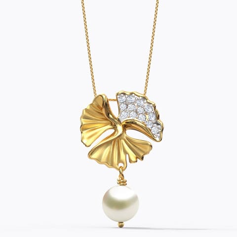 Exquisite Ginkgo Pearl Pendant Exquisite Ginkgo Pearl Pendant
