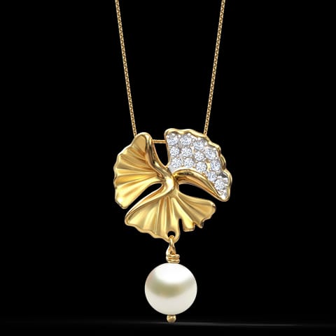 Exquisite Ginkgo Pearl Pendant Exquisite Ginkgo Pearl Pendant