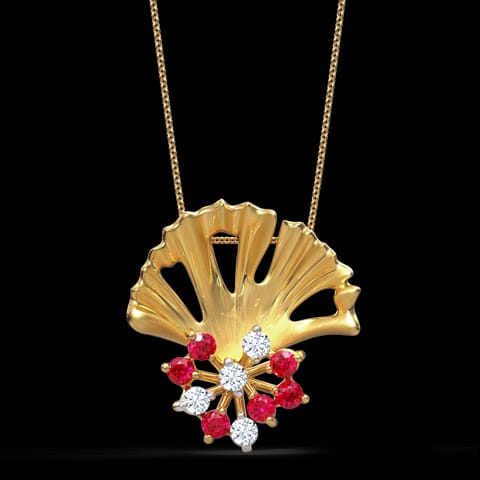 Artistic Ginkgo Gemstone Pendant Artistic Ginkgo Gemstone Pendant