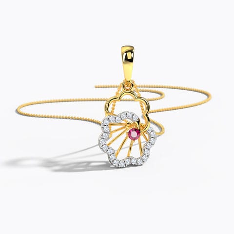 Pansy Floret Gemstone Pendant