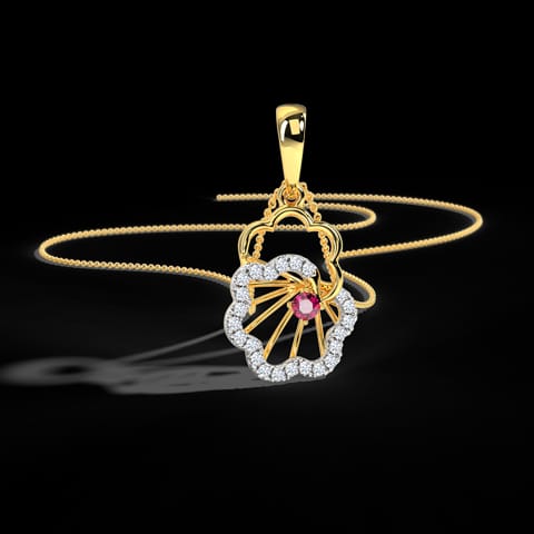 Pansy Floret Gemstone Pendant