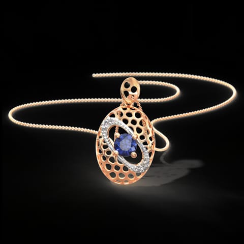 Ovate Orbit Gemstone Pendant