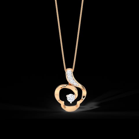 Twisted Floret  Diamond Pendant