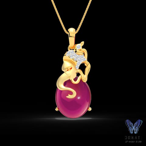 Ganesha Deity Gemstone Pendant Ganesha Deity Gemstone Pendant