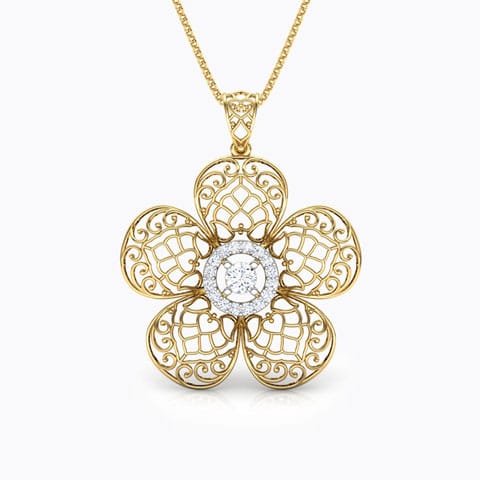 Kalika Trellis Diamond Pendant