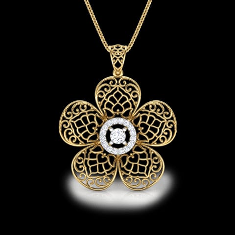 Kalika Trellis Diamond Pendant