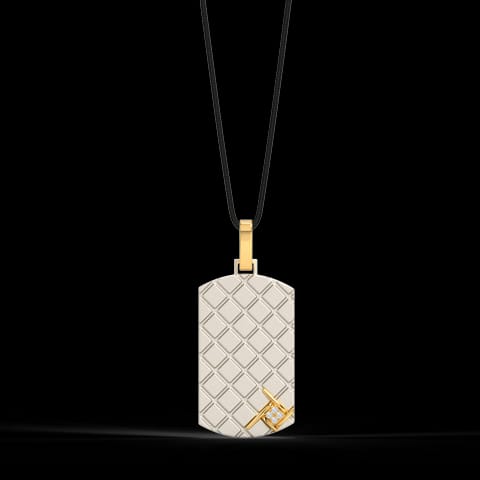 Square Titanium Diamond Pendant For Men Square Titanium Diamond Pendant For Men